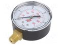 Manometer; 0÷25bar; non-aggressive liquids,inert gases; 63mm PNEUMAT M63R.PL025G14