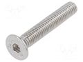 Screw; M5x30; 0.8; Head: countersunk; hex key; HEX 3mm; DIN 7991 KRAFTBERG K5X30-ISO10642-A2