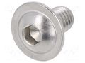 Screw; with flange; M6x10; 1; Head: button; hex key; HEX 4mm KRAFTBERG K6X10/ISO7380-2-A2