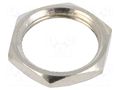 Nut; hexagonal; 3/8"-32; brass; Plating: nickel; 2.36mm KEYSTONE KEYS1456