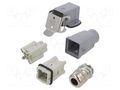 Connector: HDC; male + female; plug + socket,complete set; HA WEIDMÜLLER KIT-HA03.302