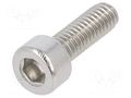 Screw; M4x12; 0.7; Head: cheese head; hex key; HEX 3mm; DIN 912 KRAFTBERG M4X12/D912-A2
