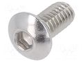 Screw; M4x8; 0.7; Head: button; hex key; HEX 2.5mm; ISO 7380-1 KRAFTBERG M4X8/ISO7380-1-A2