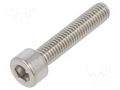 Screw; M5x25; 0.8; Head: cheese head; hex key; HEX 4mm; DIN 912 KRAFTBERG M5X25/D912-A2