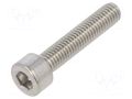Screw; M5x25; 0.8; Head: cheese head; hex key; HEX 4mm; DIN 912 KRAFTBERG M5X25/D912-A2