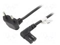 Cable; 2x0.75mm2; PVC; 1m; black; 2.5A; 250V; Sonos GOOBAY SN16-02/07/010B