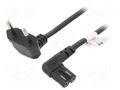 Cable; 2x0.75mm2; PVC; 1.5m; black; 2.5A; 250V; Sonos GOOBAY SN16-02/07/015B