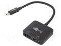 Adapter; DisplayPort 1.4,HDCP 2.2,HDMI 2.1; 0.12m; black GOOBAY USBC-HDMI/DP-BK