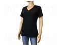 T-shirt; ESD; women's,S; cotton,polyester,carbon fiber; black EUROSTAT GROUP ERS-513000315