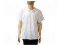 T-shirt; ESD; L,men's; cotton,polyester,carbon fiber; white EUROSTAT GROUP ERS-517320015G