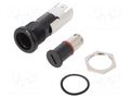 Fuse holder; 5x20mm; 16A; on panel; black; FIZ; 250VAC; UL94V-0 SCHURTER 0031.2205