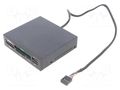 Card reader: memory; USB 2.0; internal supplied; black AKYGA AK-CA-37