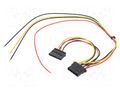 Cable: mains; Molex female,wires,SATA female; 0.4m AKYGA AK-SC-23