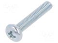 Screw; M3x16; 0.5; Head: cheese head; Phillips; PH1; steel; zinc BOSSARD B3X16/BN384