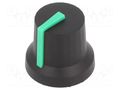 Knob; with pointer; rubber,plastic; Øshaft: 6mm; Ø16.8x14.5mm CLIFF K87MBR-B6MGRE