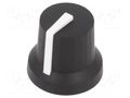 Knob; with pointer; rubber,plastic; Øshaft: 6mm; Ø16.8x14.5mm CLIFF K87MBR-B6MWHI