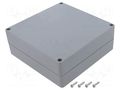 Enclosure: multipurpose; X: 160mm; Y: 160mm; Z: 60mm; ABS; dark grey GAINTA G396-IP67