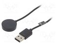 Cable: for smartwatch charging; 1m; 1A; black AKYGA AK-SW-37