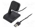 Cable: for smartwatch charging; 1m; 1A; black; Features: base AKYGA AK-SW-26