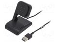 Cable: for smartwatch charging; 1m; 1A; black; Features: base AKYGA AK-SW-26