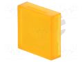 Actuator lens; 22mm; 61; transparent,yellow; plastic; Dim: 18x18mm EAO 61-9671.4