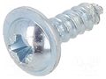 Screw; with flange; 2.9x9.5; Head: button; Pozidriv; PZ1; steel BOSSARD B2.9X9.5/B14072