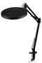 Darbo šviestuvas 230Vac 12W su didinamuoju Ø127mm stiklu, 5 dioptrijos, juodas, pritemdomas, SMD LED ML/9206LED-127-5D-B