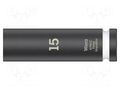 Socket; 6-angles,socket spanner,impact; HEX 15mm; 1/2"; long WERA WERA.05004832001