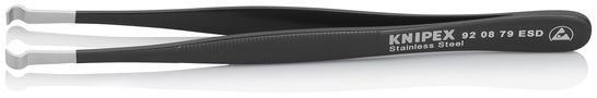 KNIPEX 92 08 79 ESD Positioning Tweezers ESD serrated 122 mm 92 08 79 ESD 4003773054641