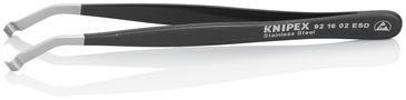 KNIPEX 92 16 02 ESD Positioning Tweezers ESD Smooth 120 mm 92 16 02 ESD 4003773086956