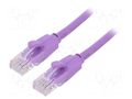 Patch cord; U/UTP; 6; CCA; PVC; violet; 1m; RJ45 plug,both sides VENTION IBEVF