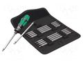 Kit: screwdrivers; Phillips,Pozidriv®,Torx®; case; 11pcs. WERA WERA.05002990001