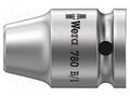 Adapter; Overall len: 30mm; Mounting: 1/4" (C6,3mm),3/8" square WERA WERA.05042655001