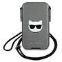 Karl Lagerfeld Torebka KLHCP12LOPHCHG 6,7" szary/grey hardcase Saffiano Ikonik Choupette Head, Karl Lagerfeld 3666339018689 3666339018689
