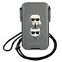 Karl Lagerfeld Torebka KLHCP12LOPHKCG 6,7" szary/grey hardcase Saffiano Ikonik Karl&Choupette Head, Karl Lagerfeld 3666339030780 3666339030780