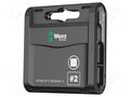 Screwdriver bit; square,Robertson; RB2; Overall len: 25mm; 20pcs. WERA WERA.05057790001