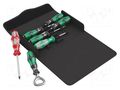 Kit: screwdrivers; square,Phillips,slot; Kraftform Plus-300 WERA WERA.05105626001