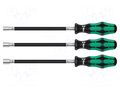 Kit: screwdrivers; with flexible shaft; 6-angles socket; 3pcs. WERA WERA.05135311001