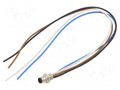 Connector: M5; socket; male; 707; 1A; 60V; PIN: 4; IP67; cables; 24AWG BINDER 09-3111-01-04