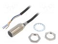 Sensor: inductive; OUT: PNP / NO; 0÷8mm; 10÷30VDC; M18; 2m; IP67 OMRON E2E-X8B1T18-2M