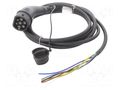 Cable: eMobility; 1x0.5mm2,5x2.5mm2; 480V; 11kW; IP44; three-phase HARTING 8803508888880A1