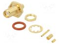 Connector: SMA; socket; female; straight; 50Ω; soldering,crimped AMPHENOL RF 132286