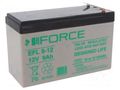 Re-battery: acid-lead; 12V; 9Ah; AGM; maintenance-free; EFL ECO FORCE ACCU-EFL9-12T2/ECF