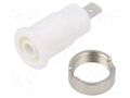 Connector: 4mm banana; socket; 24A; 1kV; Cutout: Ø12.2mm; white STÄUBLI SLB4-F/N-X-29