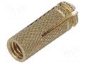Plastic anchor; without screw; M4x16; brass; 100pcs; 6mm FISCHER FISCHER-26424