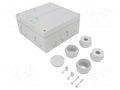 Enclosure: junction box; X: 180mm; Y: 180mm; Z: 91mm; polystyrene SPELSBERG ABOX-160-16