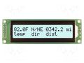 Display: LCD; alphanumeric; FSTN Positive; 20x2; white; LED; PIN: 16 NEWHAVEN DISPLAY INTERNATIONAL NHD-0220DZ-FWF