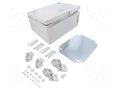 Enclosure: wall mounting; X: 210mm; Y: 280mm; Z: 130mm; ABS; grey ELEKTRO-PLAST NASIELSK EPN-2760-00