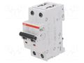 Circuit breaker; 230/400VAC; Inom: 10A; Poles: 1+N; Charact: C; 6kA ABB S201-C10-NA