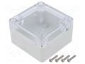 Enclosure: multipurpose; X: 75mm; Y: 75mm; Z: 45mm; ZP; polycarbonate KRADEX ZP757545JPH-PC